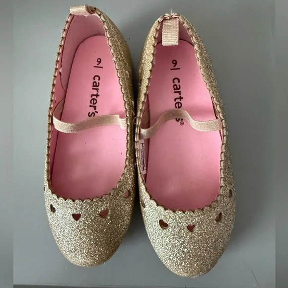 Carter's Glittery Gold Dress Shoes for Kids - Picture 1 of 4